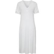 Damella Bamboo Plain Lace Short Sleeve Nightdress Elfenben Bambu Small...