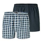 Schiesser Kalsonger 2P Boxershorts multipack Ljusblå Rutig bomull Medi...