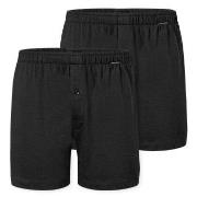 Schiesser Kalsonger 2P Long Boxershorts Svart bomull 5XL Herr