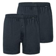 Schiesser Kalsonger 2P Long Boxershorts Mörkblå bomull XX-Large Herr