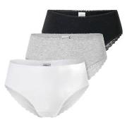 Schiesser Trosor 3P Modern Brazillian Slips Flerfärgad bomull 38 Dam