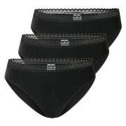 Schiesser Trosor 3P Modern Lace Rio Briefs Svart bomull 44 Dam
