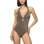 Triumph Midnight Swim OP 01 Swimsuit Khaki C 44 Dam