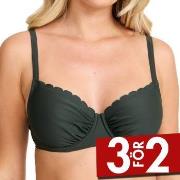 Damella Grace Wavy Bikini Bra Mörkgrön D/E 38 Dam