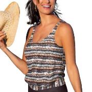 Wiki Puerto Rico Tankini Top Brun mönstrad E/F XXL Dam