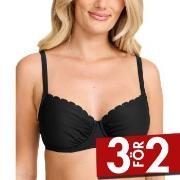 Damella Grace Wavy Bikini Bra Svart B/C 42 Dam