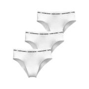 Björn Borg Trosor 3P Logo High Waist Brief Vit bomull X-Large Dam