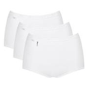 Sloggi Trosor 3P Pearl Maxi Vit bomull 42 Dam