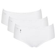 Sloggi Trosor 3P Pearl Midi Vit bomull 40 Dam