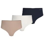 Tommy Hilfiger Trosor 3P Logo HW Thong Flerfärgad Small Dam