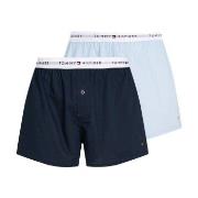 Tommy Hilfiger Kalsonger 2P Signature Boxer Shorts Blå bomull Large He...