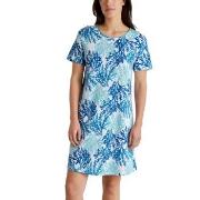 Calida Coastal Dreams Sleepshirt Vit Mönster bomull Medium Dam