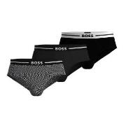 BOSS Kalsonger 6P Bold Design Hip Brief Svart/Vit bomull Large Herr