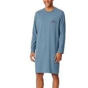 Schiesser Comfort Fit Nightwear Men Nightdress Blå bomull 3XL Herr