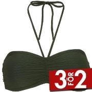 Damella Olivia Textured Padded Bikini Bra Mörkgrön nylon 46 Dam