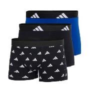 adidas Kalsonger 3P Active Flex Cotton Trunk Svart Mönster bomull Medi...