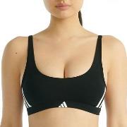 adidas BH Sport Active Essentials 3 Stripes Bralette Svart bomull X-Sm...