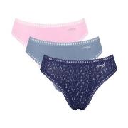 Sloggi Trosor 3P GO Crush High Leg Briefs Rosa/Blå bomull Large Dam