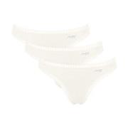Sloggi Trosor 3P GO Crush String Elfenben bomull X-Large Dam