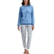 Calida Flower Nights Pyjama With Cuff Blommig bomull Small Dam