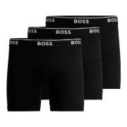 BOSS Kalsonger 3P Power Boxer Brief Long Svart bomull Large Herr