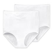 Schiesser Trosor 2P Essentials Cotton Maxi Embroidery Vit bomull X-Lar...