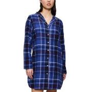 Triumph Boyfriend NDW X Checks Mörkblå bomull 40 Dam