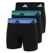adidas Kalsonger 3P Active Flex Cotton Boxer Brief Svart/Grön bomull M...