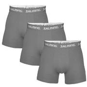 Salming Kalsonger 3P Cotton Boxers With Logo Grå bomull X-Large Herr
