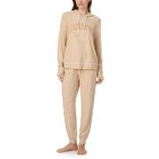 DKNY Chill In Style Hoodie Jogger Set Beige polyester Medium Dam