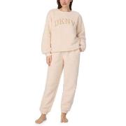 DKNY Chill In Style Top Jogger Set Beige polyester X-Large Dam