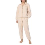 DKNY Chill In Style Zip Top Jogger Set Beige polyester X-Small Dam