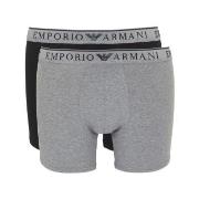 Armani Endurance Boxer Kalsonger 2P Svart/Grå bomull Large Herr