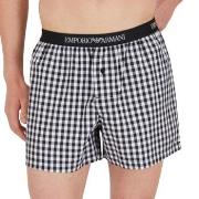 Armani Woven Boxer Kalsonger Vit/Svart bomull Large Herr