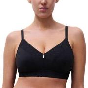 Chantelle BH EasyFeel Wirefree Support Bra Svart nylon E 80 Dam