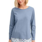 Calida Favourites Tiles Long Sleeve Shirt Blå bomull Small Dam