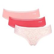 Sloggi Trosor 3P GO Crush Hipster Briefs Röd/Rosa bomull Small Dam