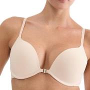 Triumph BH Pure Micro Push Up Bra With Front Closure Beige D 70 Dam