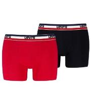 Levis Kalsonger 2P Sportswear Logo Base Boxer Svart/Röd bomull Medium ...