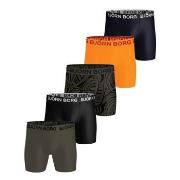 Björn Borg Kalsonger 5P Sports Microfiber Boxer Trunks Svart/Grön poly...