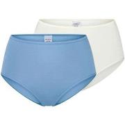 Schiesser Trosor 2P Modal Essentials Midi Slips Vit/Blå modal 48 Dam