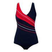 Trofe Chlorine-resistant Swimsuit Marin/Röd  polyester 46 Dam