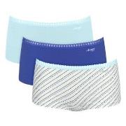 Sloggi Trosor 3P GO Crush Hipster Shorts Blå Mönstrad bomull Small Dam