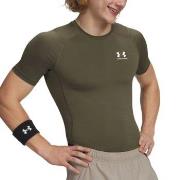Under Armour HeatGear SS Compression Shirt Militärgrön Small Herr