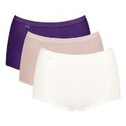 Sloggi Trosor 3P Basic Plus Maxi Colored D1 Rosa/Lila bomull 58 Dam