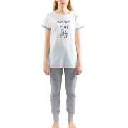 Esprit Anna Pyjamas Set Svart/Vit bomull 42 Dam