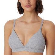Schiesser BH Pure Rib Organic Cotton Soft Bra Grå C 85 Dam