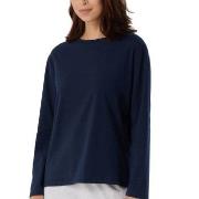 Schiesser Women Mix and Relax Long Sleeved Shirt Mörkblå bomull 40 Dam