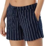 Schiesser Women Mix and Relax Shorts Marin Randig bomull 42 Dam