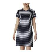 Schiesser Women Shortsleeve Nightshirt Blå/Vit bomull 40 Dam